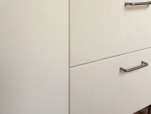 Close-up of kitchen cabinets
